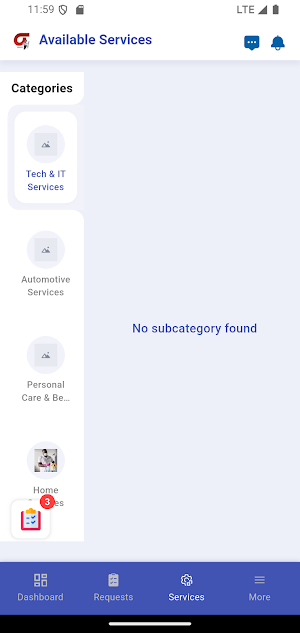 Ozigserve Service Provider Screenshot 2