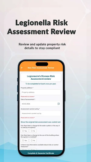 Legionella Checks & Compliance Screenshot 2