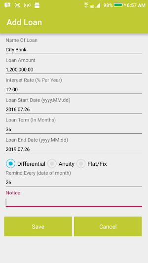 Loan Manager Screenshot 2
