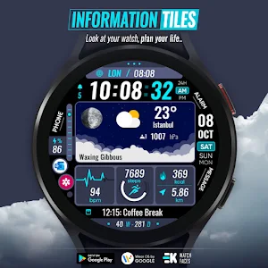 Information Tiles - Watch Face Screenshot 1