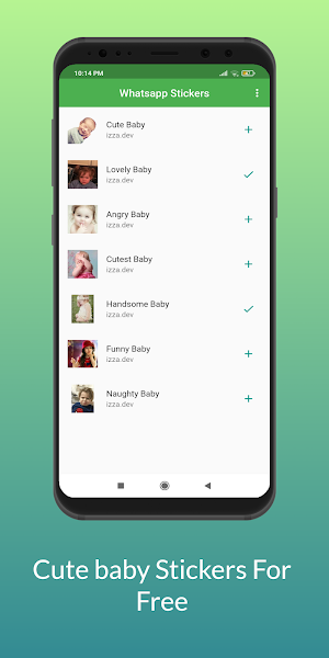 Cute Baby Whatsapp Stickers Screenshot 1