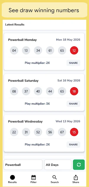 Lottery Results for Powerball Screenshot 0