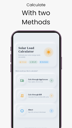 Solar Load Calculator Estimate Screenshot 0