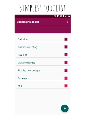 Simplest checklist (to do list Screenshot 0