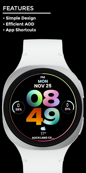 Night 22D - Digital Watch Face Screenshot 1