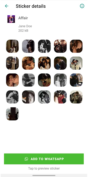 Lovely couple stickers Screenshot 2