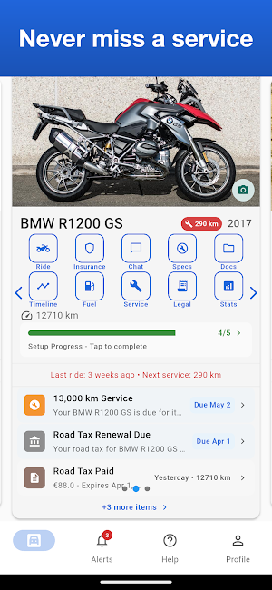 MotoLogger: Motorcycle Service Screenshot 0