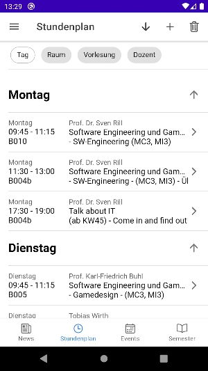 HofUniversity App Screenshot 2
