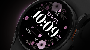 Simple Floral 5 Watch Face Screenshot 0