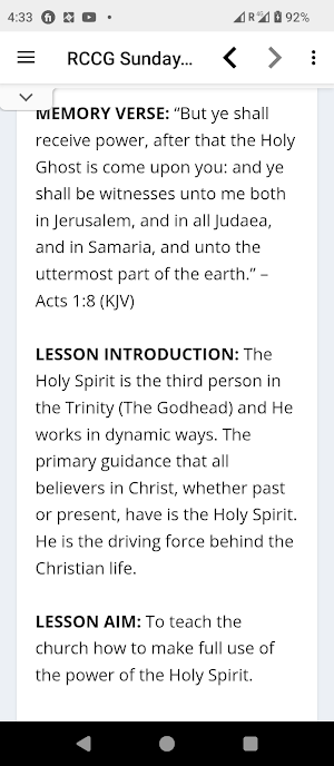 RCCG Sunday School Manual 2025 Screenshot 3