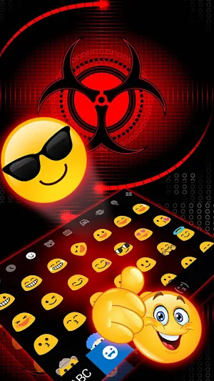 Red Sharingan Keyboard Theme Screenshot 2