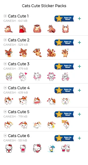 Cute Cat Stickers Screenshot 1