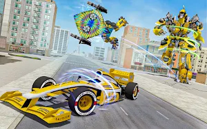 KITE ROBOT TRANSFORMING FORMULA CAR RACING 3D GAME Screenshot 2