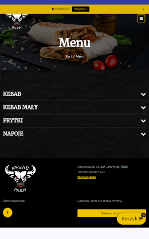 Kebab u Pajdy Jastrzębie Zdrój Screenshot 2