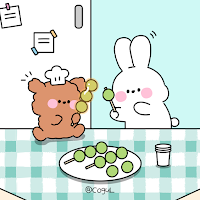 카카오톡 테마 - 바니 샤인머스캣 탕후루