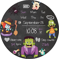 BFF69-Halloween Zombie & Witch