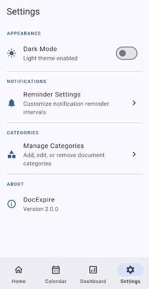 DocExpire Screenshot 2