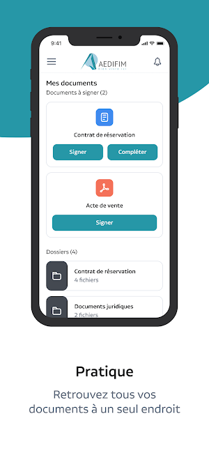 AEDIFIM - Espace client Screenshot 1