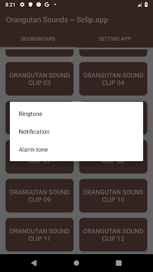 Orangutan Sound Collections ~ Sclip.app Screenshot 3