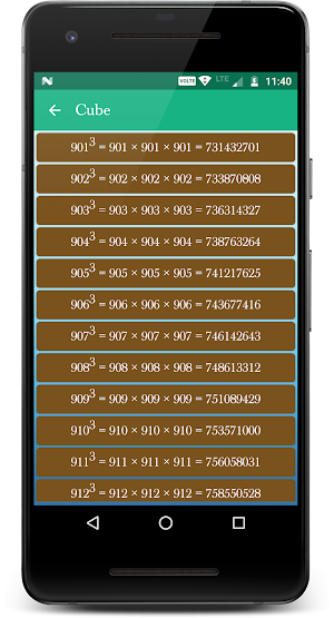 Square, Cube, Square-Root, Cube-Root & Factorial Screenshot 3