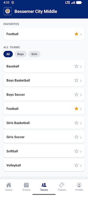 Bessemer City Middle Athletics Screenshot 3