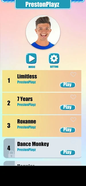 PrestonPlayz Music Tiles Game Screenshot 0