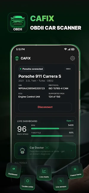 Cafix: OBD2 Car Scanner Screenshot 0