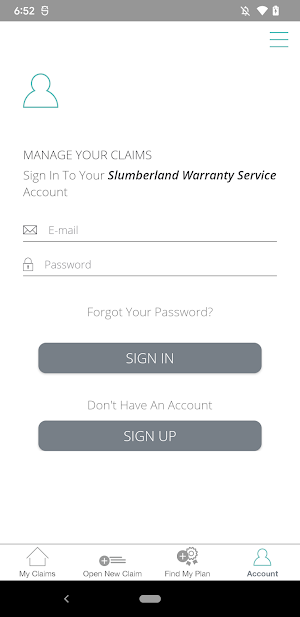 Slumberland Warranty Service Screenshot 2