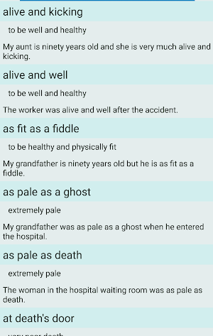 Medical and Health Idioms Screenshot 1