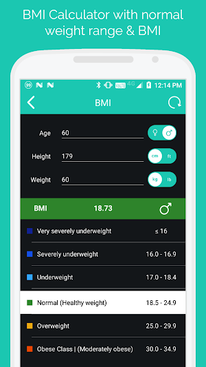BMI Calculator - Weight Loss & BMR Calculator Screenshot 1