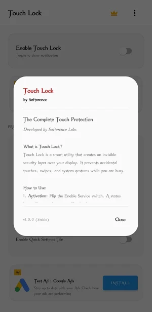 Screen Touch Locker Screenshot 2