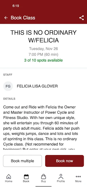Power Cycle and Fitness Studio Screenshot 2