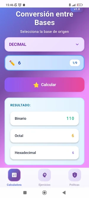 Conversión entre Bases Screenshot 1
