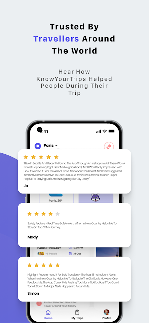 Travel Safety: Know Your Trips Screenshot 0