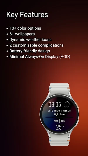 Minimal Weather Watch Face G04 Screenshot 2