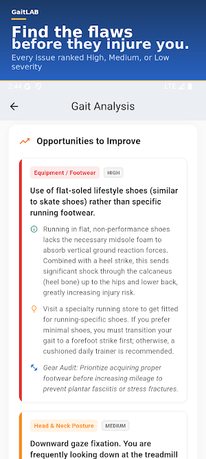 GaitLAB: Running Form Analysis Screenshot 1