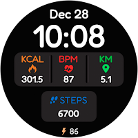 Digital sport Watch face