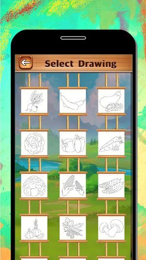 Vegetables Coloring Book & Drawing Book- Kids Game Screenshot 1