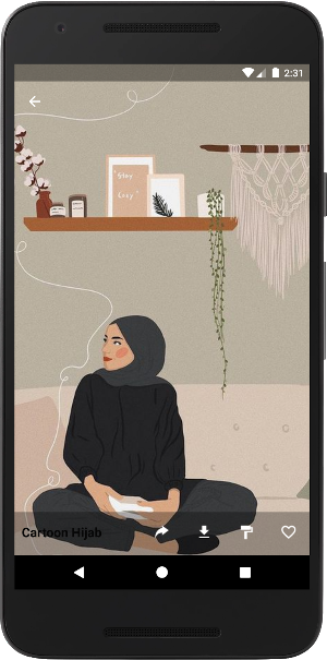 Wallpapers For Hijab Cartoon Screenshot 3