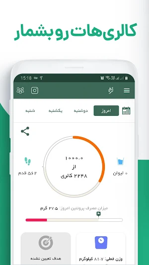 کالری شمار کرفس رژیم لاغری و چاقی Screenshot 0