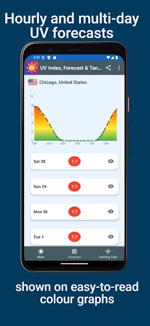 UV Index, Forecast & Tan Info Screenshot 2