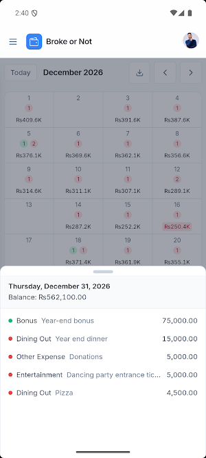 Broke or Not - Budget Planner Screenshot 1