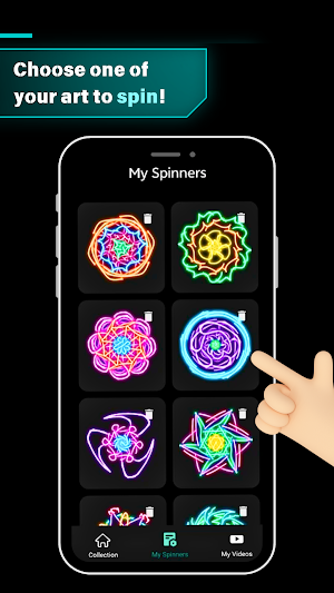 AR Finger Spinner: Glow Art&3D Screenshot 3