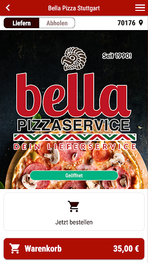 Bella Pizza Stuttgart Screenshot 0