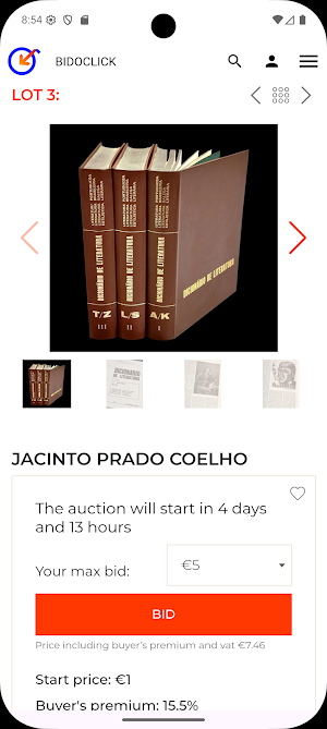 BIDOCLICK Auctions Screenshot 2
