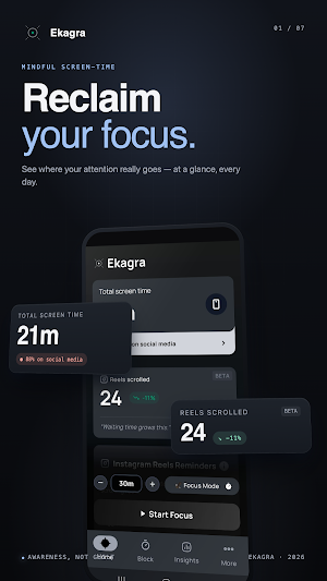 Ekagra: Screen Time & Focus Screenshot 0