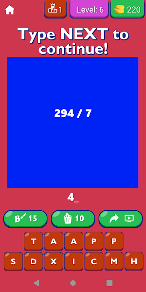 Maths Division Quiz Game Screenshot 1