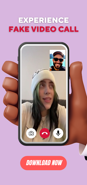 Billie Eilish Fake Video Call Screenshot 2