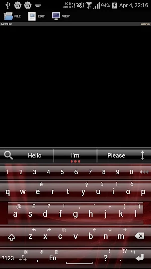AI Keyboard Theme Glass Red Screenshot 0