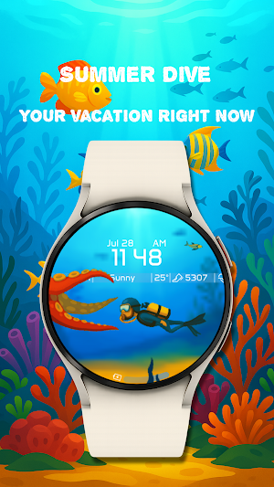 Summer Dive Watch Face Screenshot 0